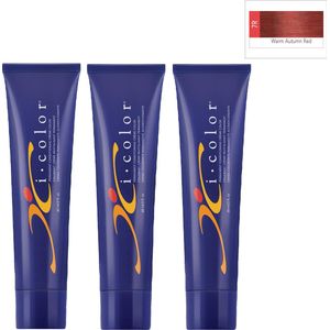 ISO i color Permanent Conditioning Crème Color 60ml 7R (7.5) Warm Autumn Red x 3 tubes