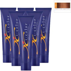 ISO i color Permanent Conditioning Crème Color 60ml 7GC (7.34) Medium Golden Copper Blonde x 6 stubes