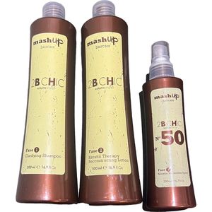 mashUp haircare Keratine Behandeling 3 Flessen Fase 1,2 en 3 Totaal 1200ml