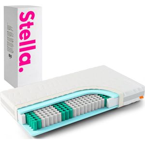 Stella - Comfort - matras - 80x200 - Pocketvering - 25cm dik - 6 zones - Luxe hoes - anti allergie