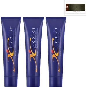 ISO i color Permanent Conditioning Crème Color 60ml 3N Dark Brown x 3 tubes