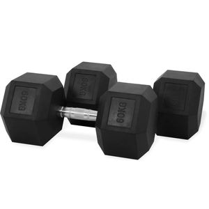 PH Fitness Hexa Dumbbell Set 60KG - 2 STUKS - Kwalitatieve Hexagon Dumbbells - Gewichten voor en Krachttraining en CrossFit - Hexa Dumbells