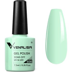 Venalisa UV Gellak Groen - 7.5 ml - Pastel Groene Gellak - Gellak Licht Groen - Mint Gellak - Gellak Pastel - Gellak Groen - Gellak Pastel Kleuren - Gellak Kleuren - Gellak Nagellak