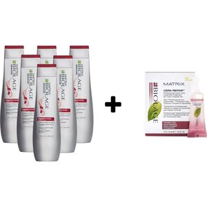 Matrix Biolage advanced repairinside Shampoo 250ml x 6 + Matrix Biolage colorcarethérapie CERA-REPAIR 10x10ml