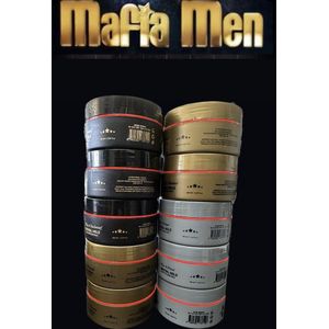 10 Pack- Haarwax Mix- Mafia Men- Wax 6 Privé - wax 8 Exclusief - wax 10 Wanted - 1500 ml