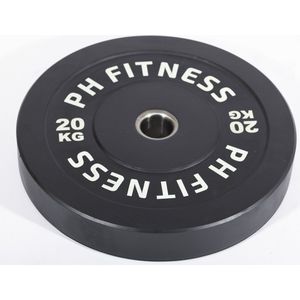 PH Fitness Bumper Plates 20KG Set - Olympische Halterschijven van Rubber - 50 mm - 2 STUKS