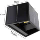 LED Cube Wandlamp op Solar | 1 Watt | Schemersensor | 3000K - Warm wit