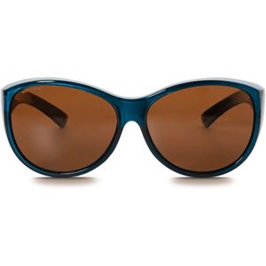IKY EYEWEAR overzet zonnebril dames OB-1002D2-blauw-metallic