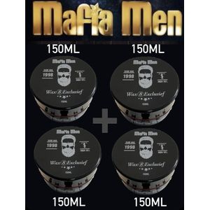 2+2 Gratis 4 Pack- Mafia Men Haarwax 8 Exclusief (4-Pak Exclusief 600 ml)
