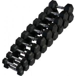 PH Fitness Hexa Dumbbell Voordeelset 52,5KG t/m 60KG - Kwalitatieve Hexagon Dumbbells - Gewichten voor CrossFit en Krachttraining - Hexa Dumbells