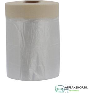AB-tape afdekfolie - 550mm x 33m - PE uitvalfolie + maskingtape - afdekvlies