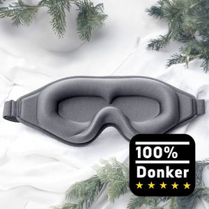 SleepySmile™ 2 Pro - 100% Donker Garantie Slaapmasker Mannen & Vrouwen Grijs - Verduisterend Oogmasker - Comfortabel Nachtmasker