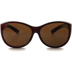 IKY EYEWEAR overzet zonnebril dames OB-1002D3-rood-metallic