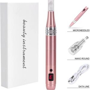 Dermapen micro needling + 3 cartridges voor huidverbetering, zorgt voor een stralende en gezonde huid. Huidverjonging.