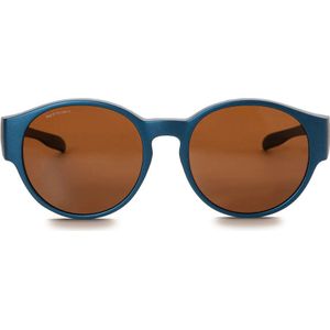 IKY EYEWEAR overzet zonnebril OB-1007E2-blauw-mat-metallic