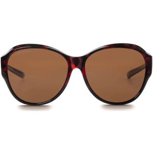 IKY EYEWEAR overzet zonnebril dames OB-1013B3-rood-havana