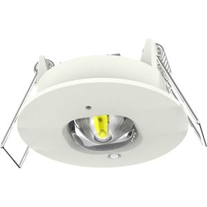 Noodverlichting inbouwspot | 1 Watt | Wit | Ø37mm | Incl. Accu