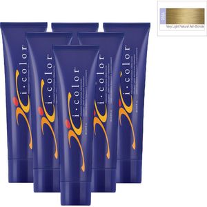 ISO i color Permanent Conditioning Crème Color 60ml 9NA Very Light Natural Ash Brown x 6 tubes