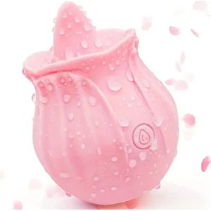 Lovemy® Roze Tong Roos Vibrator - 10 Standen, Waterproof, Clitoris Licking, Rosé Vibrator Speeltjes voor Vrouwen