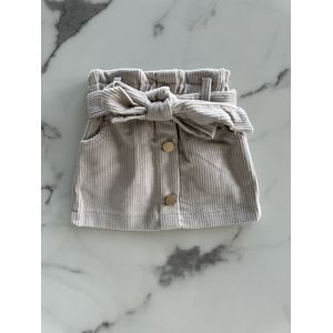Meisjes corduroy rokje ""Beige"", verkrijgbaar in de maten 68 t/m 164