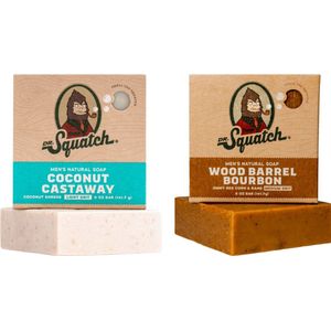 Dr. Squatch Soap - Coconut Castaway & Wood Barrel Bourbon (2x 141 gram)
