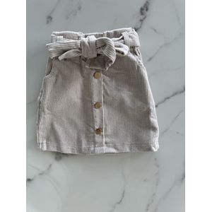 Meisjes corduroy rokje "Beige", verkrijgbaar in de maten 68 t/m 164