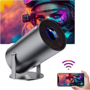 Mini beamer inclusief 84inch scherm - Mini projector - Mini beamer smartphone - Mini beamer met wifi en bluetooth.