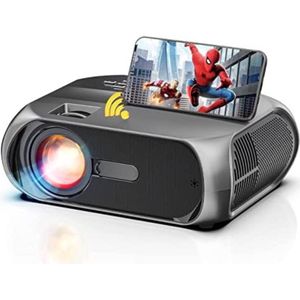 Mini beamer - Mini projector - Mini beamer smartphone - Mini beamer met wifi en bluetooth - Donkergrijs