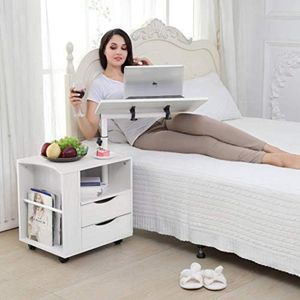 Bedtafeltje Met Wielen - Bedtafel Verrijdbaar - Bedtafel Op Wielen ( doos beschadigd speciale aanbieding)