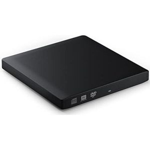 Externe DVD Speler - Externe DVD Speler voor Laptop - Externe DVD Speler en Brander - Aluminium, Zwart - DVD CD Brenner USB 3.0