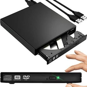 Externe DVD Speler - Externe DVD Speler voor Laptop - Externe DVD Speler en Brander met USB 2.0A, Kabel, Draagbare Drive en Lezer - Zwart