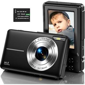 Vlog Camera Kinderen - Digitale Kindercamera - Kinderfototoestel - Kindercamera Digitaal - met 32GB micro SD kaart - Zwart