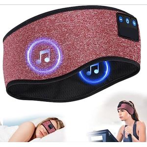 Slaapmasker Bluetooth - Slaap Koptelefoon - Hoofdband Bluetooth - Slaapband - Roze
