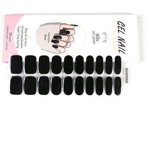 Gel Nail Wraps – Gel Nagel Wraps – Gel Nail Stickers – Gel Nagel Folie - UV lamp – Black