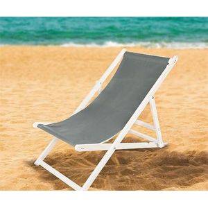 Strandstoel Inklapbaar - Strandstoel Opvouwbaar - Strandstoel Volwassenen - Strandstoel Verstelbaar - Antraciet