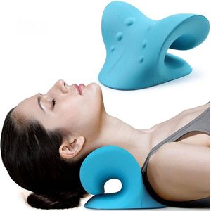 Nekstretcher Massagekussen Blauw Nekkussen Nekklachten Triggerpoint Inclusief Instructieboekje