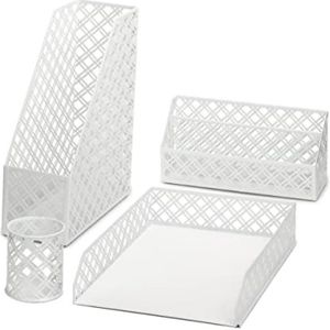 Bureau Organizer Brievenbak - Bureau Organizer Pennenbak - Bureau Organizer Desk Organizeer - Wit
