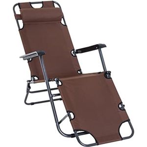 Strandstoel Inklapbaar - Strandstoel Opvouwbaar - Strandstoel Volwassenen - Strandstoel Verstelbaar - Beige
