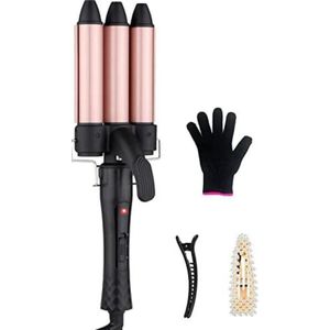 Wafeltang - Wafeltang Haar - Golvenkrultang - Keramisch - Rozegoud | Zwart