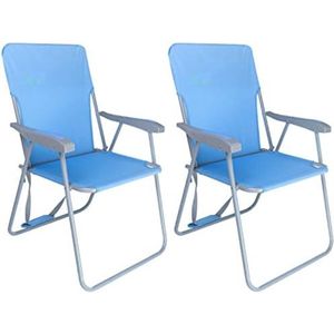 Strandstoel Inklapbaar - Strandstoel Opvouwbaar - Strandstoel Volwassenen - Strandstoel Verstelbaar - 2 Stuks