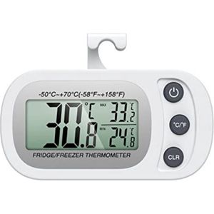 Thermometer koelkast - Termperatuurmeter koelkast - Ijskast thermometer - Wit