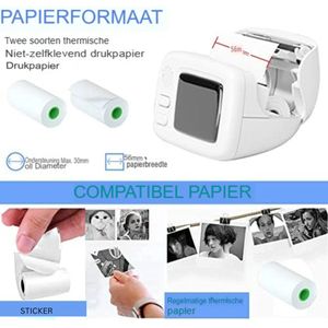 Gratyfied- Fotoprinter Voor Smartphone- Photo printer for smartphone- Pocket Printer- Zakprinter- Mini Printer Voor Mobiel- Mini Printer For Mobile