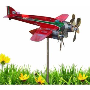 Vliegtuig Propeller Windwijzer Gazon Tuin Decoratie Wind Spinner Vliegtuig Model Moderne Sculptuur Windmolen