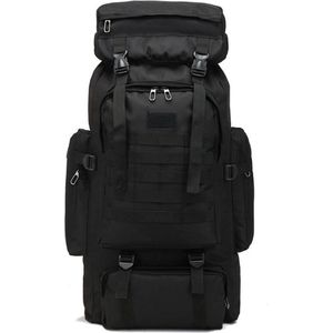Militaire Rugzak 80 liter - Tactical backpack - Rugzak waterdicht - Zwart
