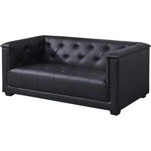 Chesterfield Ancora Bank - 2 Zits - Zwart - Leder