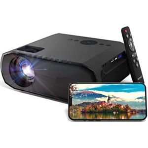 Mini beamer - Mini projector - Mini beamer smartphone - Mini beamer met wifi en bluetooth - Zwart