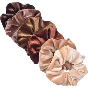 Haarelastiek - Haarbanden - 6 stuks - Kleur: Beige - Nude - Elastisch - Comfortabel om te dragen - Stijlvol - Haarstijl - Stijlvolle accessoires - Duurzaam - Veelzijdig