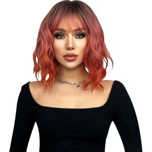 Velox Damespruik – Pruiken Dames - Hair Wig – Haarstuk – Wasbaar – Kambaar – Hoge Kwaliteit – Dames Haar – Korte Bob - Verfbaar