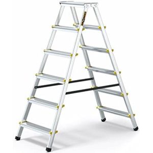 Huishoudtrap 6 treden - Keukentrap 6 treden - trapladder met 6 treden