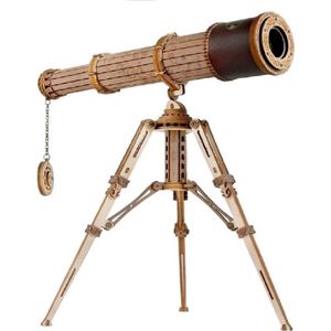 Velox Bouwpakket Volwassenen - 3D Telescoop - Verrekijker - 314 Onderdelen - Luxe Modelbouw - Montage Speelgoed - DIY Puzzel - Retro